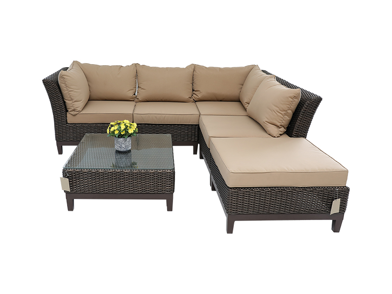 Ensemble de canapés en rotin séparés, meubles en rotin en aluminium, canapé de loisirs en plein air