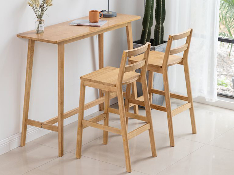 Ensemble de table à manger de bar en bois d'intérieur, tabouret de bar avec meubles de table haute YQ-K2006