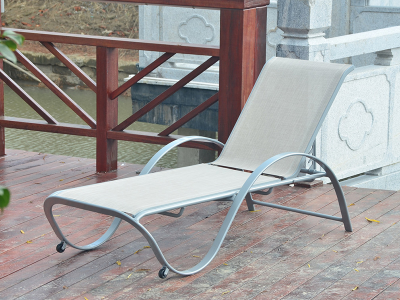 chaise longue extérieure, chaise longue en aluminium, chaise longue de plage inclinable YQ-TB-431B