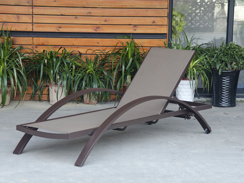 Salon à cadre en aluminium, salon de piscine d'hôtel, lit de repos extérieur YQ-TB-442B