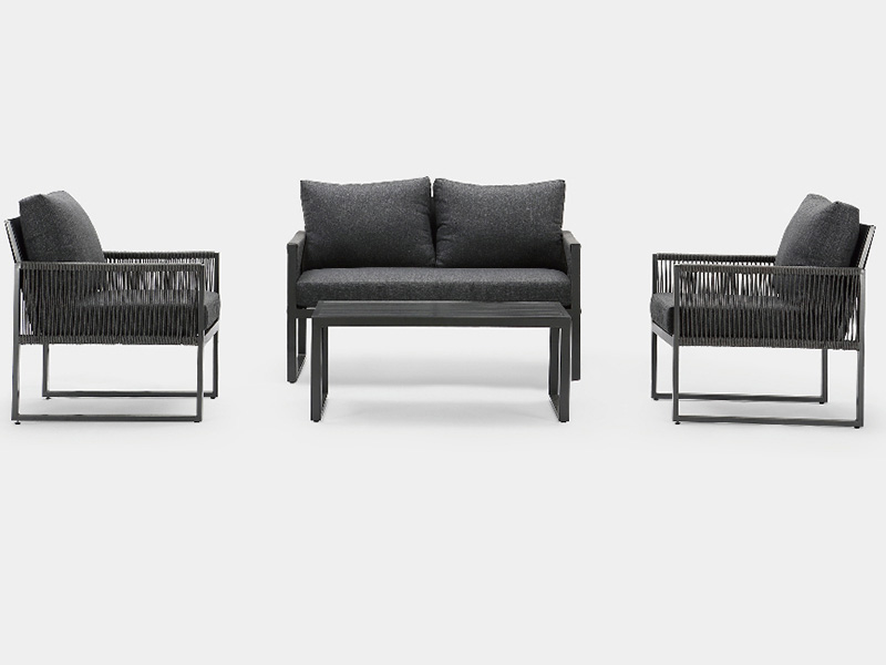 Ensemble de Conversation en corde, meilleure vente, meubles de jardin KD, meubles de Patio d'extérieur, YQC-2716