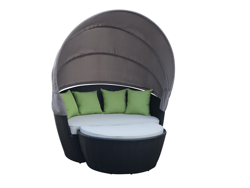 lit à baldaquin d'extérieur en rotin YQR-285