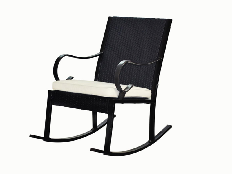 chaise à bascule extérieure en rotin simple, conception démontable YQR-374