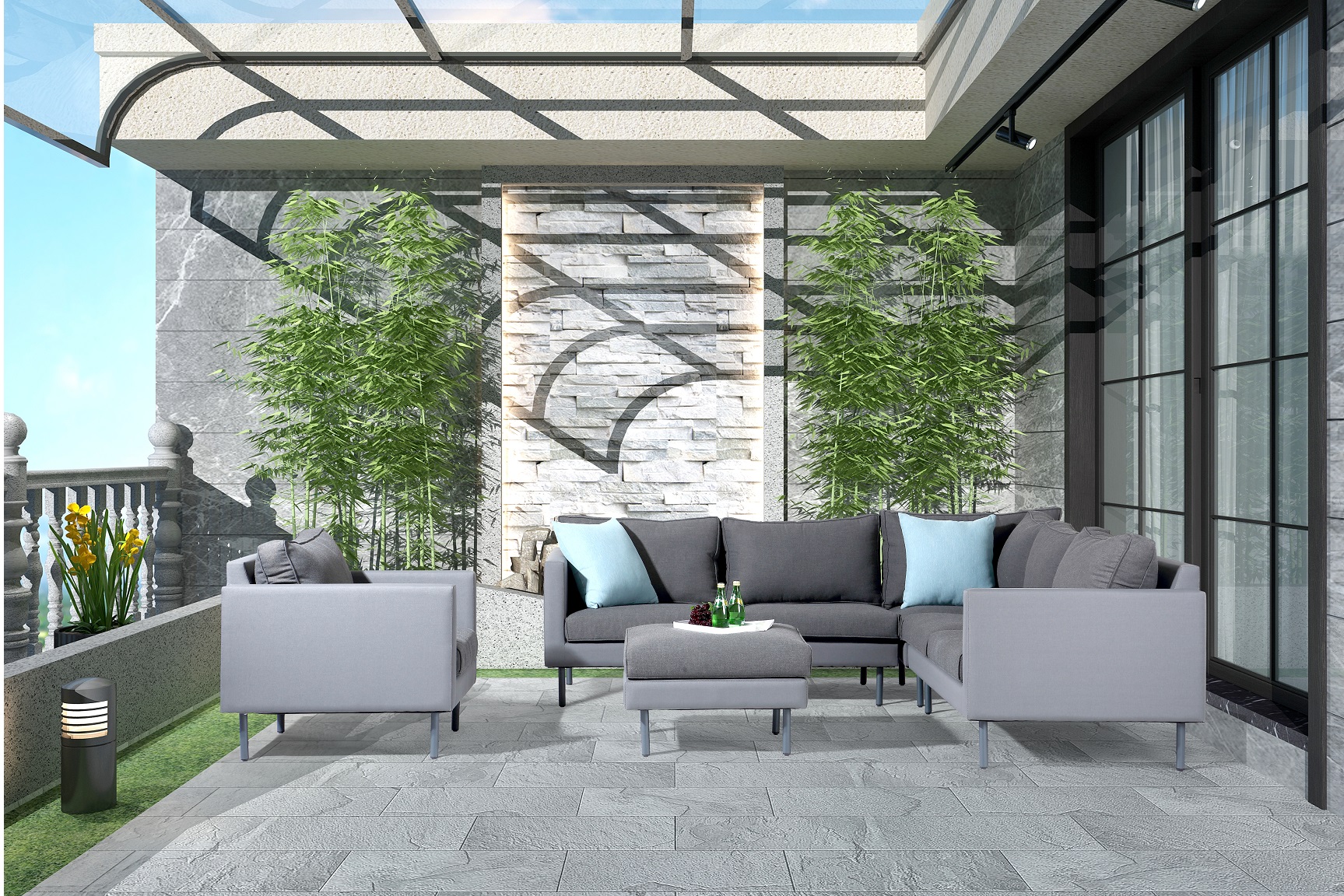 mobilier de textilene en plein air